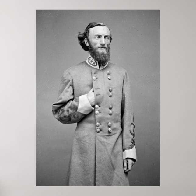 Konföderierte Generalmajor J.D. Marmaduke, 1860er Poster (Vorne)