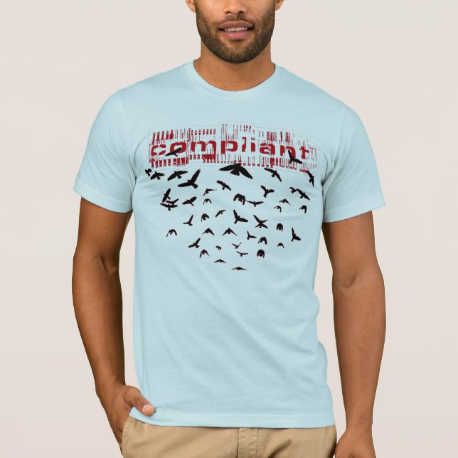 Konformes "Krähen" T-Stück T-Shirt (Vorderseite)