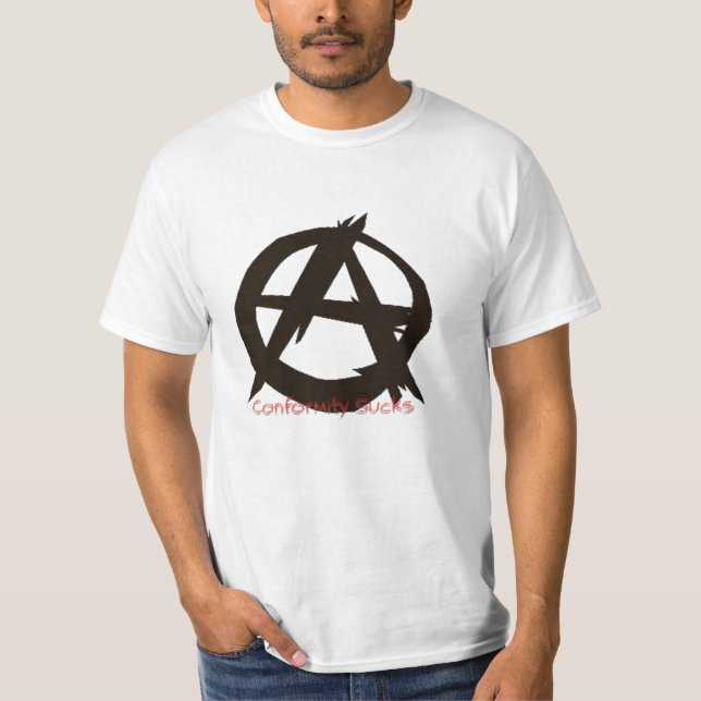 Konformität Ist zum Kotzen{Anarchie} T-Shirt (Vorderseite)