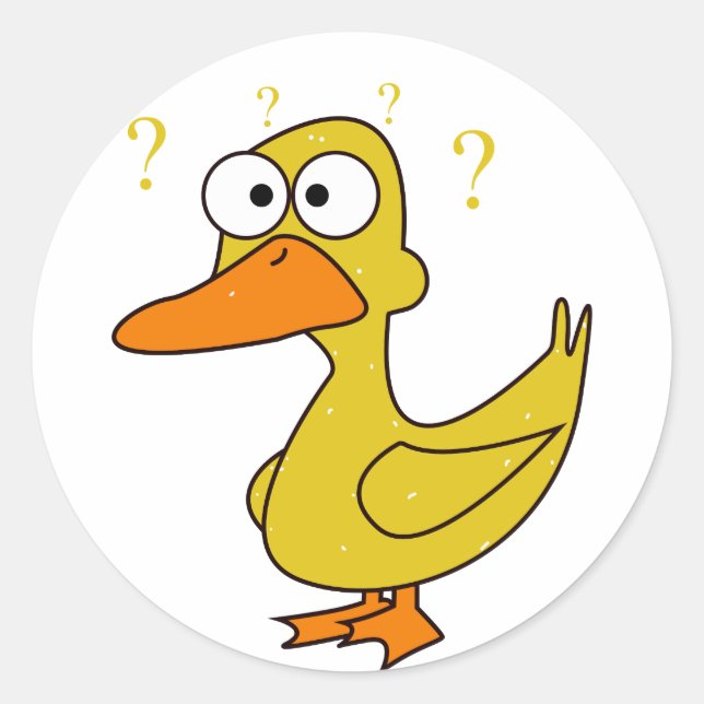 Konfuse Runder Aufkleber (Vorderseite)