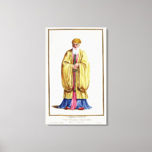 Konfuzius (551-479 BC), von 'Receuil DES Estampes Leinwanddruck