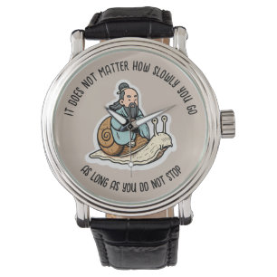 Konfuzius und Schnecke Armbanduhr