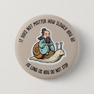 Konfuzius und Schnecke Button