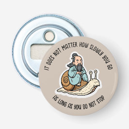 Konfuzius und Schnecke Flaschenöffner