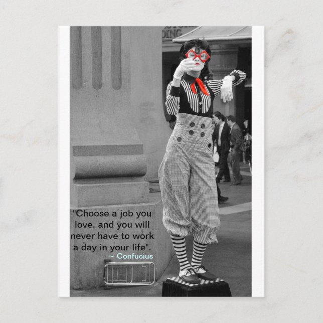 Konfuzius' Zitat-Postkarte Postkarte (Vorderseite)