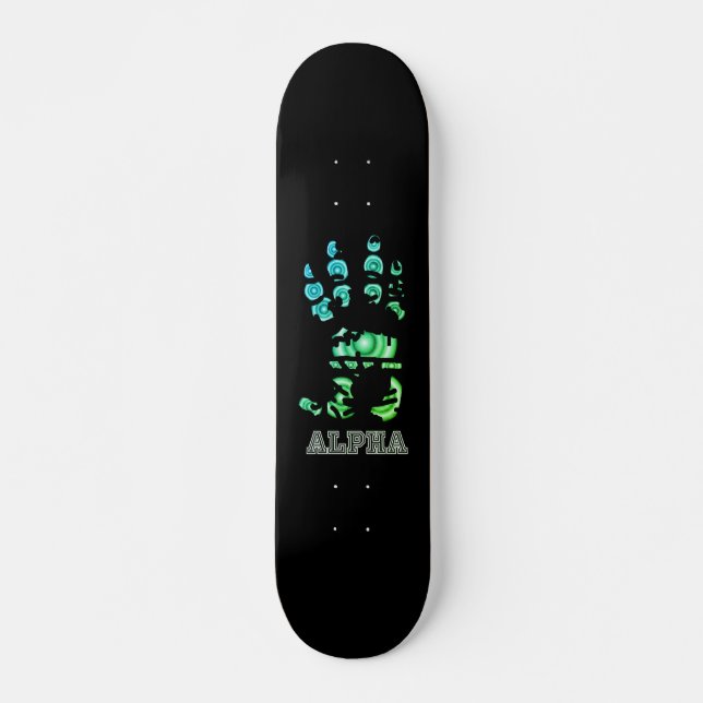 Kong Smash Ape Palm Handdruck Skateboard (Vorne)
