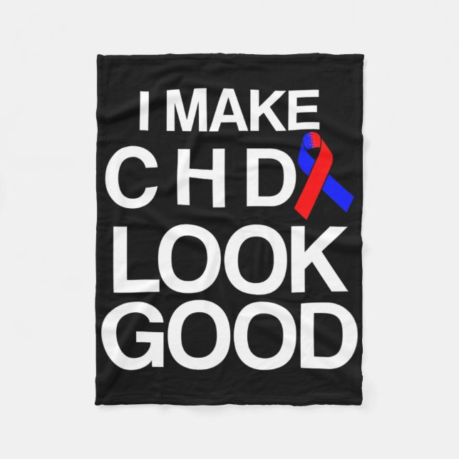 Kongenitale Herzerkrankung Defekt Survivor Chd War Fleecedecke (Vorderseite)