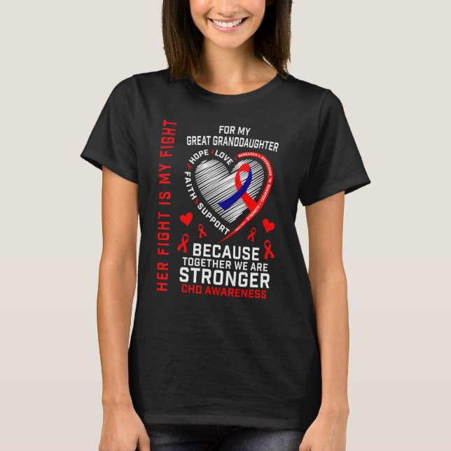 Kongenitale Herzfehler CHD Bewusstsein Große Größe T-Shirt (Vorderseite)
