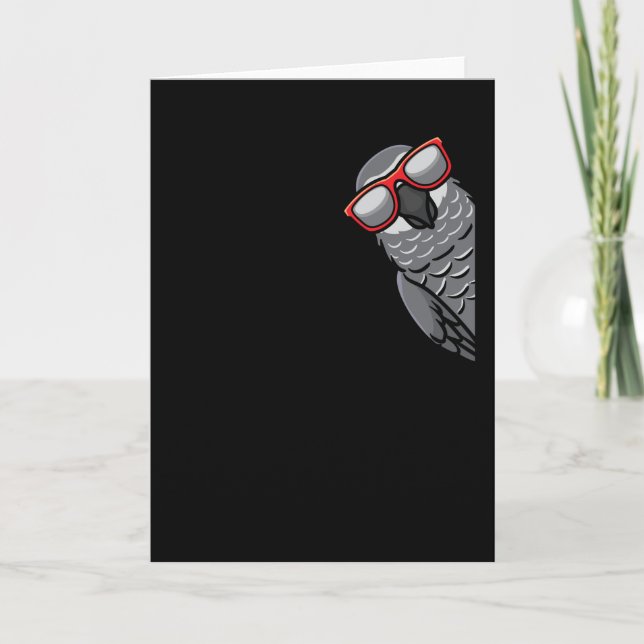 Kongo African Gray Parrot Karte (Vorderseite)