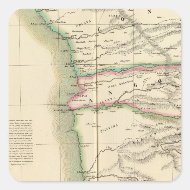 Kongo, Afrika 41 Quadratischer Aufkleber (Vorderseite)
