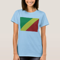 Kongo-Brazzaville-Flagge x Karte T - Shirt