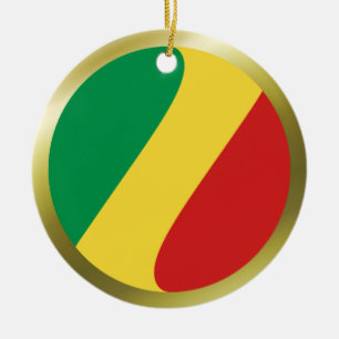 Kongo-Brazzaville Flaggen-Verzierung Keramikornament