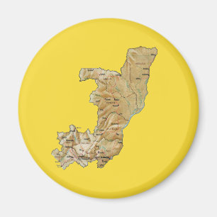 Kongo-Brazzaville-Kartenmagnet Magnet
