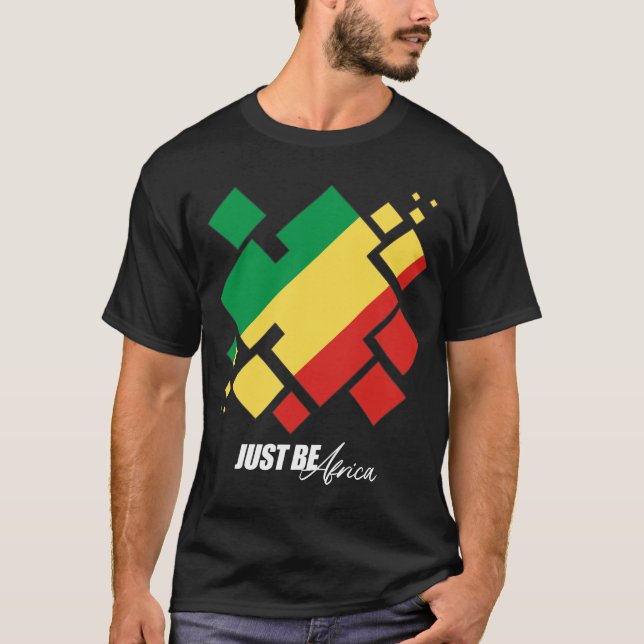 Kongo-Brazzaville Kubed - Dunkler T - Shirt (Vorderseite)