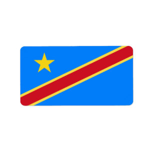 Kongo-Flagge Adressaufkleber