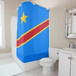 Kongo-Flagge Duschvorhang