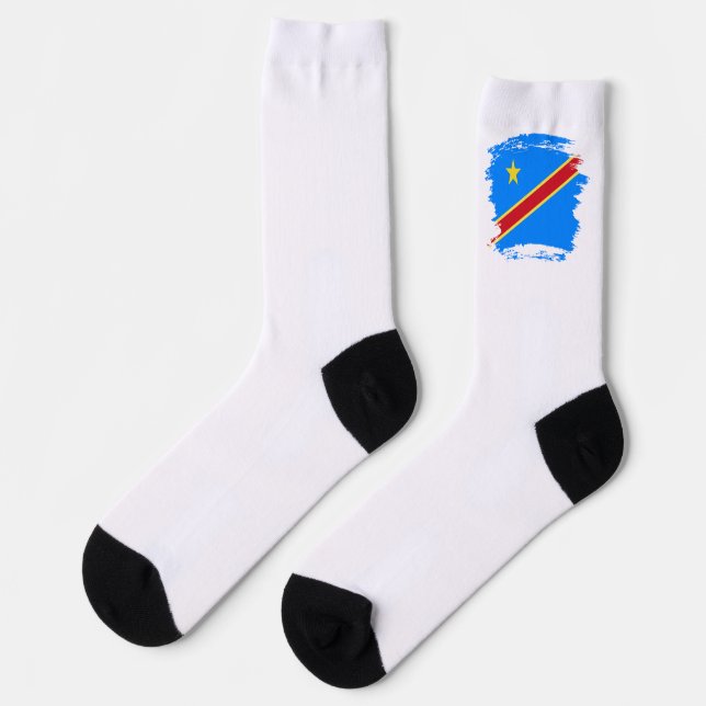 Kongo-Flagge Socken (Linkes Detail)