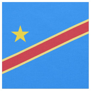 Kongo-Flagge Stoff