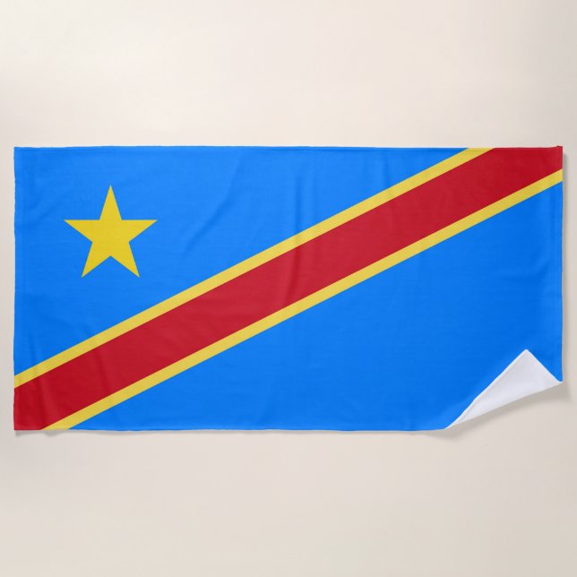 Kongo-Flagge Strandtuch (Vorderseite)