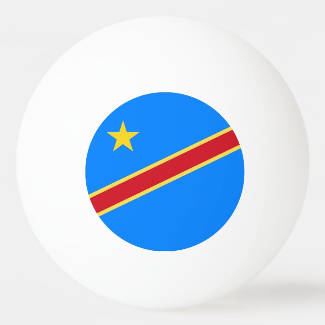 Kongo-Flagge Tischtennisball (Vorderseite)
