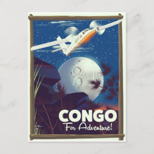 Kongo für Abenteuer! Reiseposter Postkarte