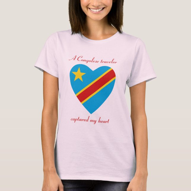 Kongo-Kinshasa Flaggen-Schatz-T - Shirt (Vorderseite)
