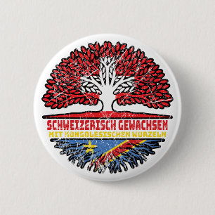 Kongo Kongolesisch Schweizer Schweiz Baum Wurzel Button