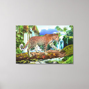 KONGO-LEOPARD LEINWANDDRUCK