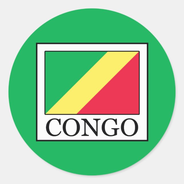 Kongo Runder Aufkleber (Vorderseite)