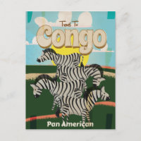 Kongo Vintage Travel Poster.