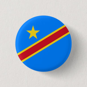 Kongolesische Flagge, Flagge der DR Kongo Button