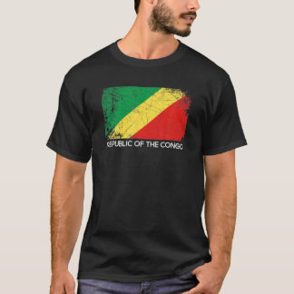 Kongolesische Flagge T Shirt Vintag aus Kongo Repu