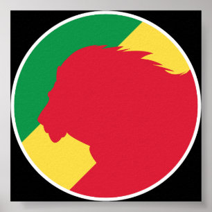 Kongolesische Nationalflagge Poster