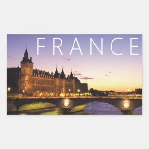 Kongress an der Seine Paris, Frankreich Rechteckiger Aufkleber