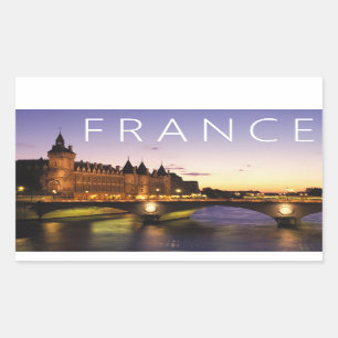 Kongress an der Seine   Paris, Frankreich Rechteckiger Aufkleber