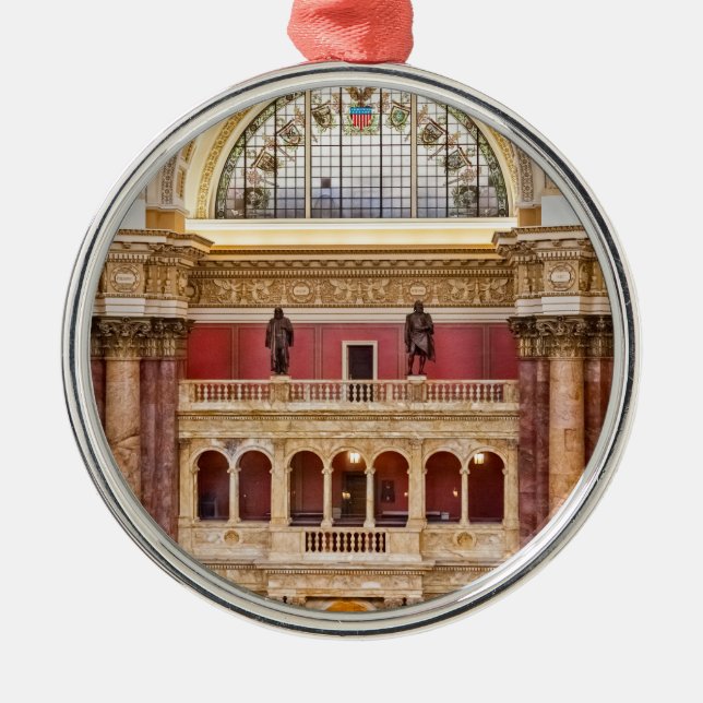 Kongressbibliothek Ornament Aus Metall (Vorne)