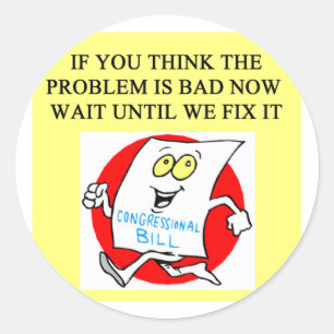 Kongreßpolitikregierung ist zum Kotzen Runder Aufkleber