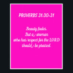 Kongresswand für religiöse Schriften Poster<br><div class="desc">Religiöse Schrift Vers Frauen Konferenz Plakat</div>