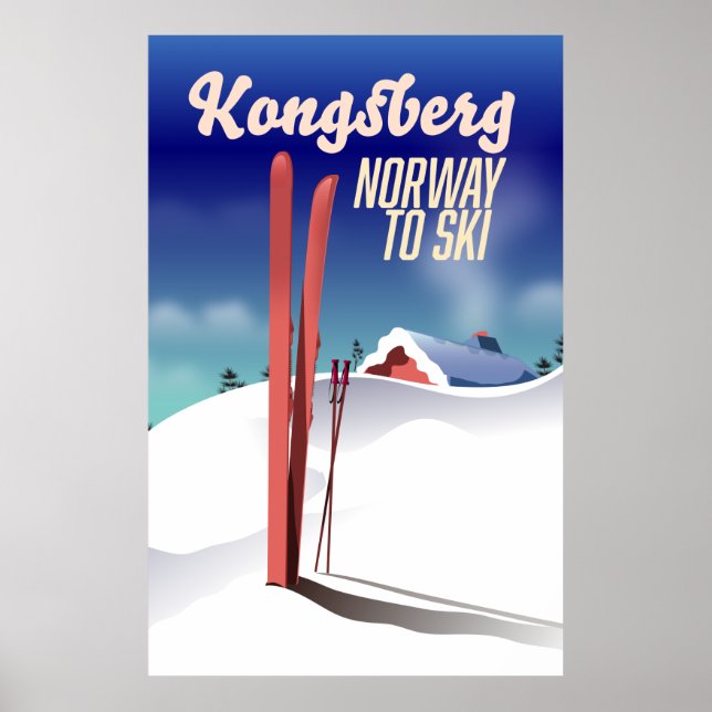 Kongsberg Norway Ski-Poster. Poster (Vorne)