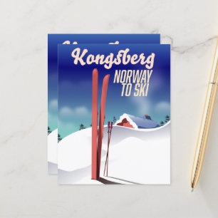 Kongsberg Norwegen Skireiseplakat.