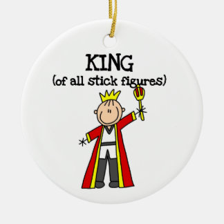 König aller Strichmännchen Keramik Ornament