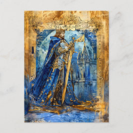 König Arthur Celtic Legendary King of Camelot Postkarte