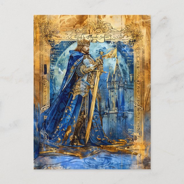 König Arthur Celtic Legendary King of Camelot Postkarte (Vorderseite)