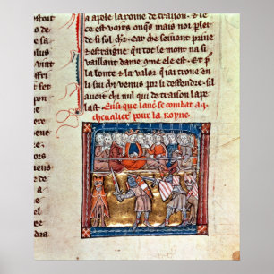 König Arthur und Guinevere, die a aufpassen Poster