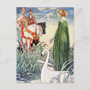 König Artus und die Dame vom See Postkarte