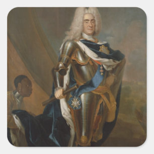 König Augustus II von Polen, bis 1730 Quadratischer Aufkleber