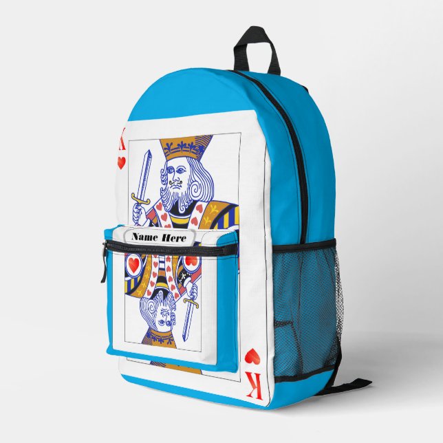 König Bedruckter Rucksack (Rückseitige Ecke Rechts)