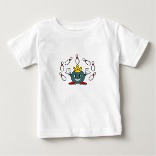 König beim Bowling mit Bowlingnadel Baby T-shirt