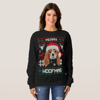 König Cavalier Charles Spaniel Merry Woofmas Sweatshirt
