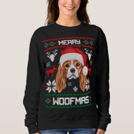 König Cavalier Charles Spaniel Merry Woofmas Sweatshirt
